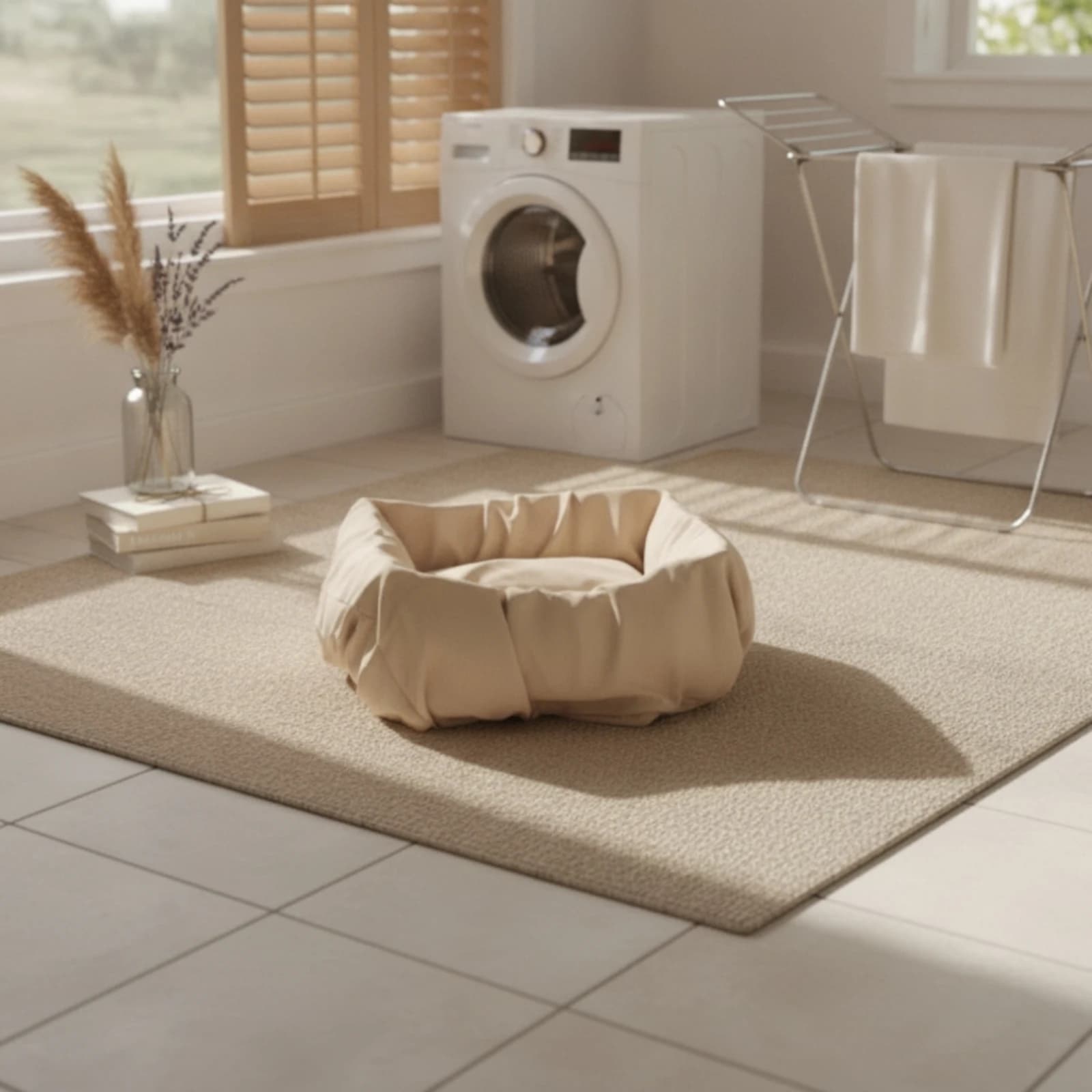 Washable Pet Cushion Cover Replaceable Dog Bed Slipcover Bedding Thick for Living Room