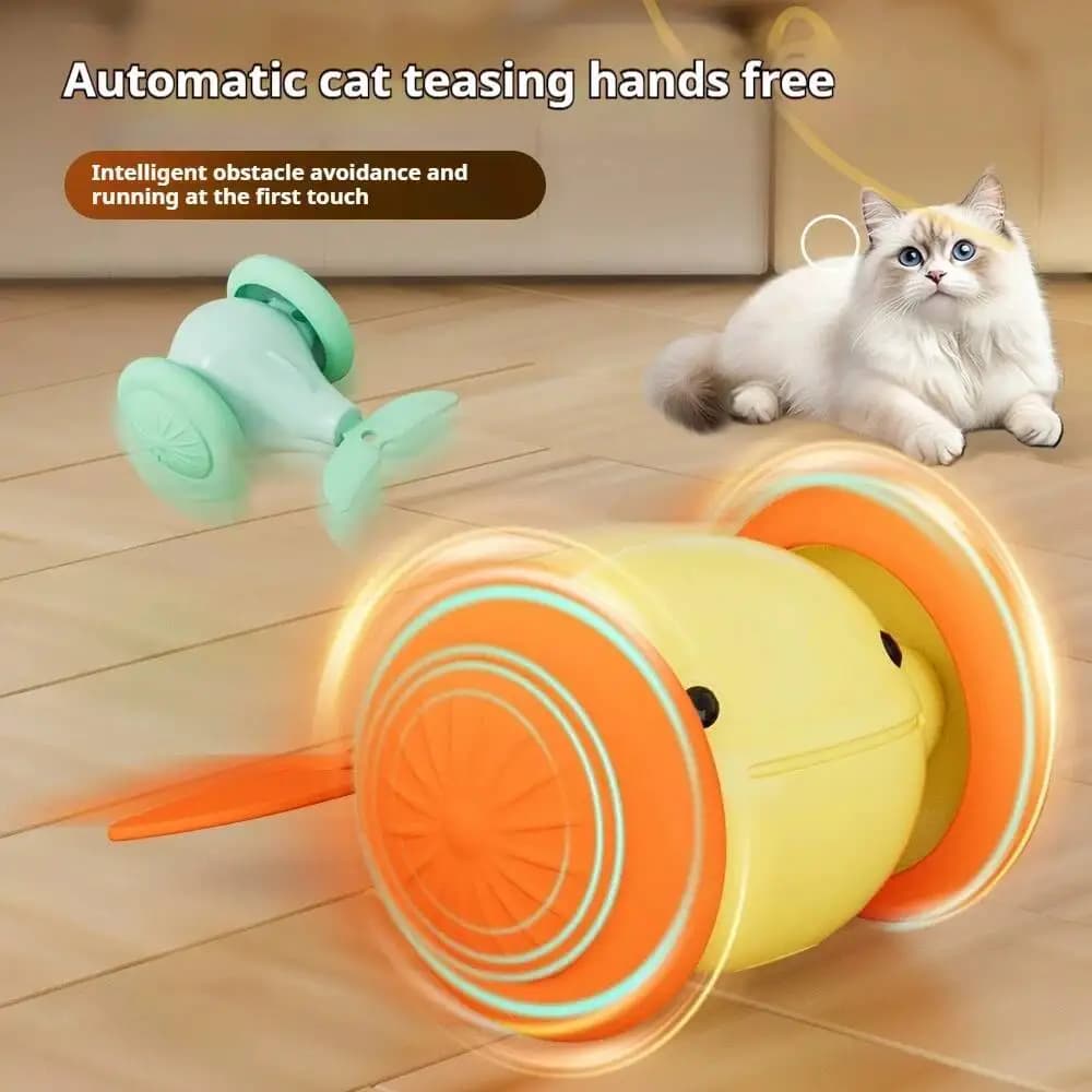Nuovo Giocattolo Interattivo per Gatti: Auto Elettrica a Forma di Balena con Evitamento Automatico degli Ostacoli, Giocattoli Intelligenti per Gattini