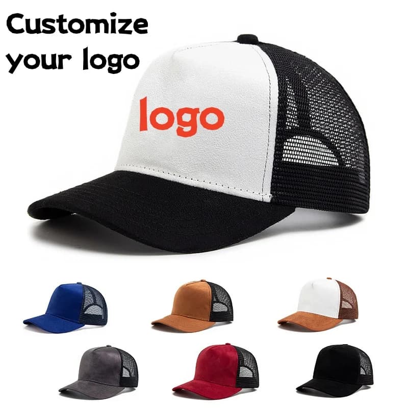 Cappellino da baseball in rete estivo personalizzato con logo stampato, snapback casual traspirante per uomo e donna, stile street hip-hop trucker.