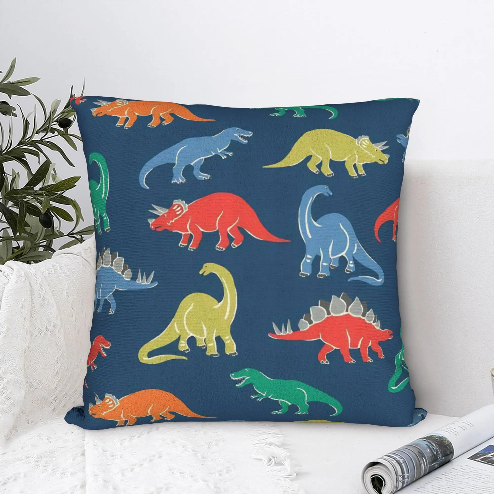 Retro Dinosaur Silhouette Pillowcases Fashion Pillow Case For Sofa Car Home Decor Custom Pillow Cover