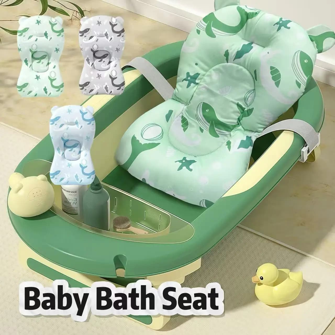 1 pezzo, cuscino da bagno per neonati, un ottimo compagno per le vasche da bagno dei bambini, design ergonomico, fibbia regolabile, facilita ai genitori il bagnetto dei propri figli