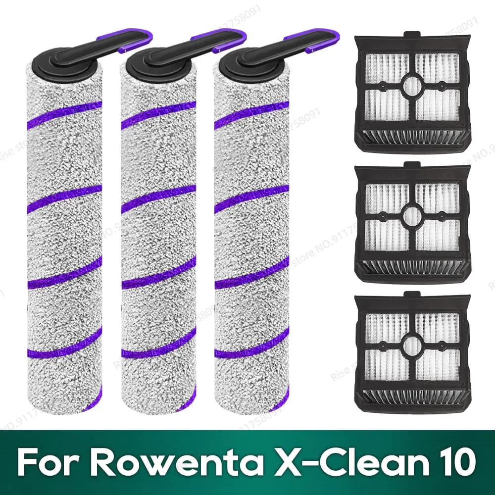 Compatibile con Rowenta X-Clean 10, Tefal X-Clean 10 Accessori per aspirapolvere Spazzola a rullo Parti di ricambio per filtro Hepa