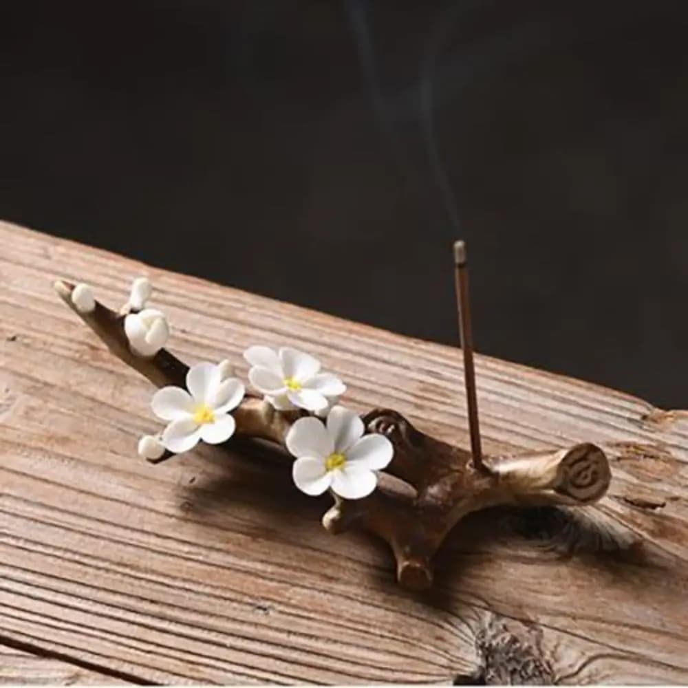 Mini Ornamenti in Ceramica a Forma di Magnolia, Base per Aromaterapia, Supporto per Pennelli da Scrittura, Decorazione per la Casa, Porta Incenso