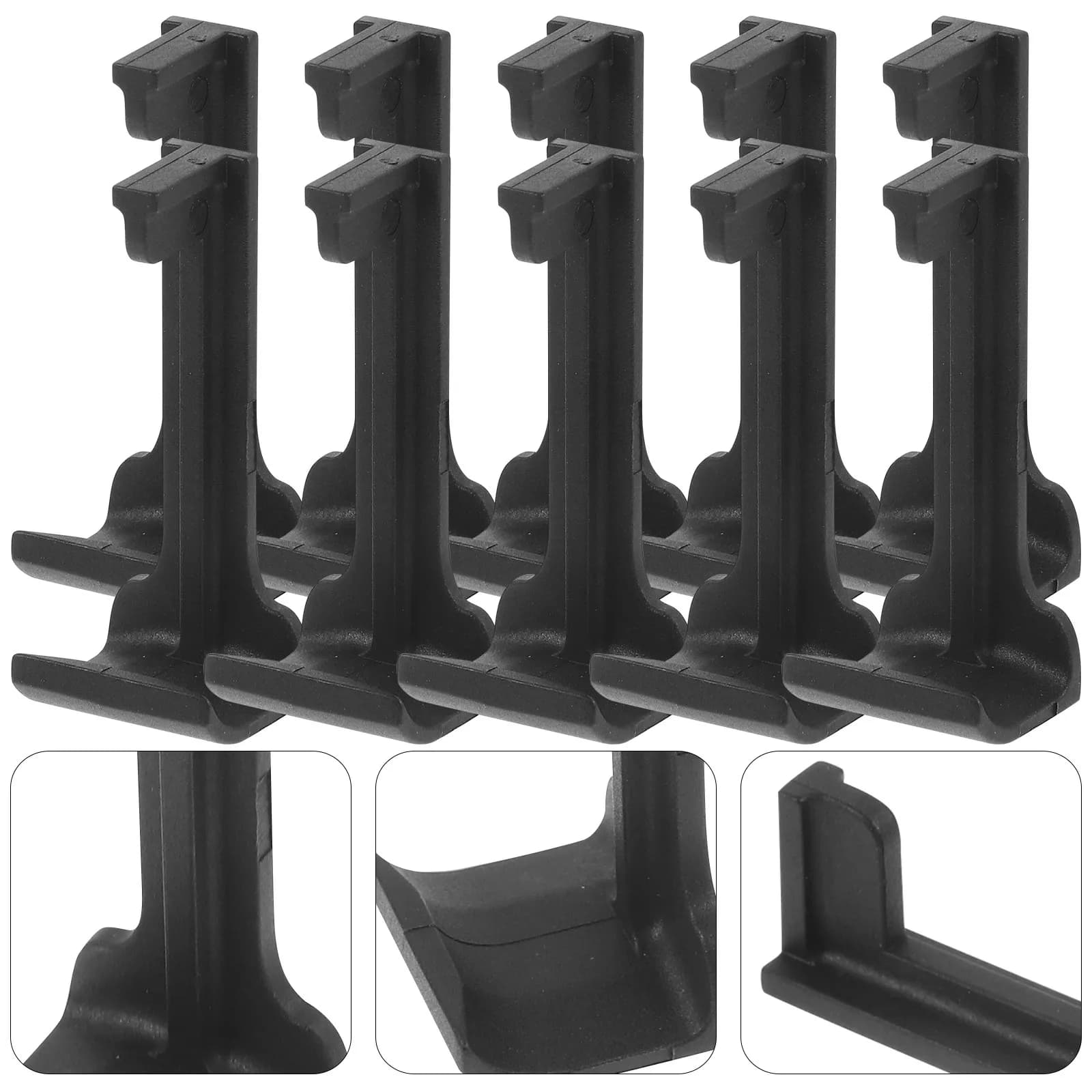 10Pcs Solar Panel Water Drain Clip Photovoltaic Panel Cleaning Clamp Easy Install Sturdy Plastic Drainage Buckle for Large Scale