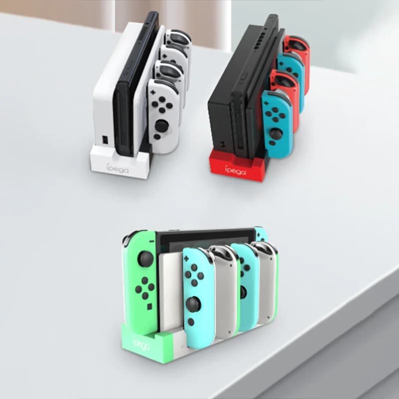NUOVO COLORE per Nintendo Switch oled JoyCon 4 in 1 Caricabatterie Controller Dock Station Holder per Nintendo Switch Joy-Con Ricarica