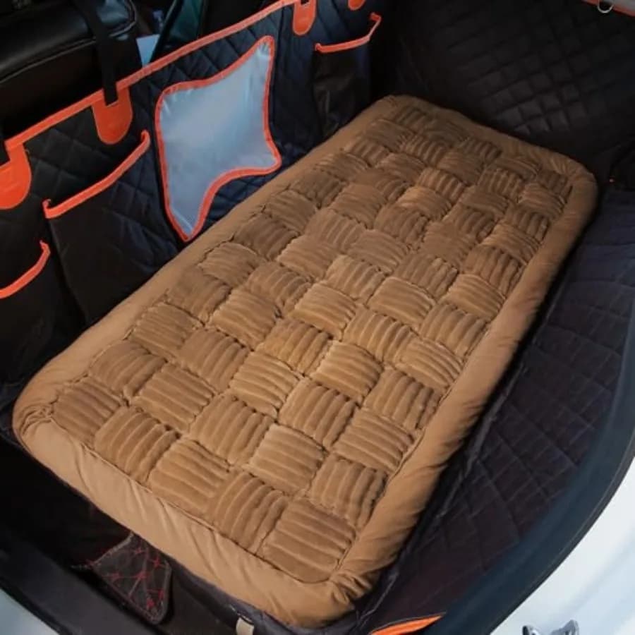 Cuccia per cani da auto per sedile posteriore, tappetino morbido in peluche antiscivolo per animali domestici, coprisedile da viaggio in plaid soffice per cani, adatto per sedile posteriore