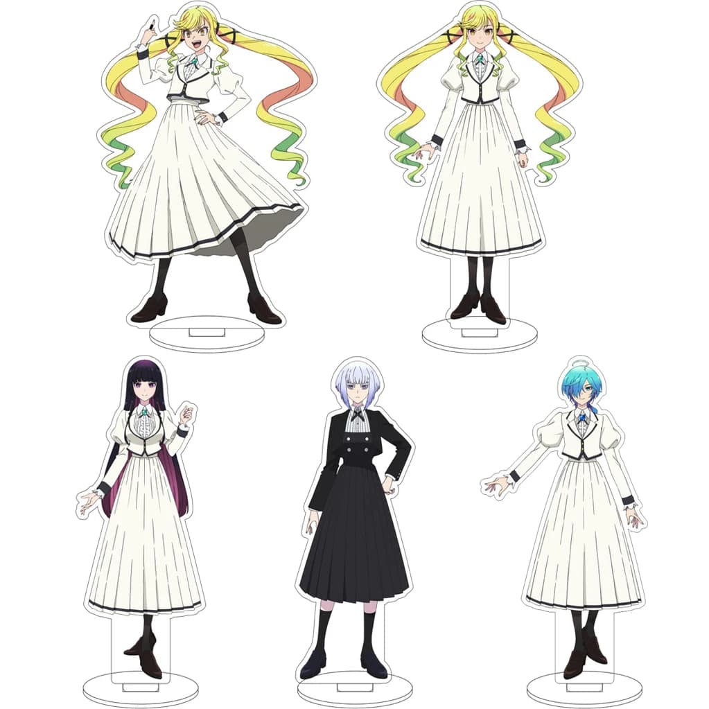 16CM Anime Rock Is a Lady's Modesty Suzunomiya Ririsa Kurogane Otoha Isemi Tina Shiraya Tamaki Cos Acrylic Figure Stand Ornament