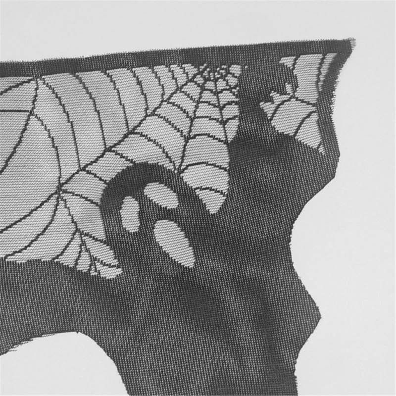 K3NA Halloween Mantel Scarf Cover Polyester Tablecloth Table Runner for Themed Parties and Haunted Houses
