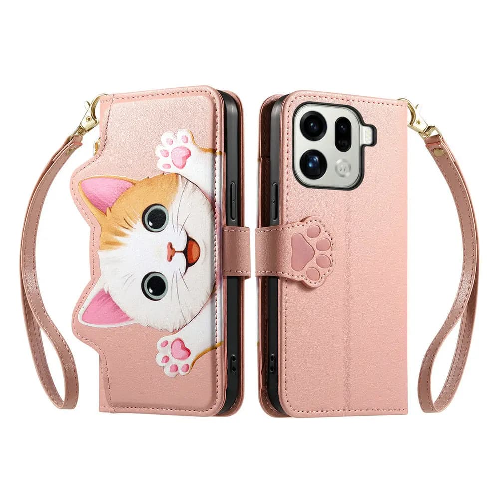 For OPPO Find X9 Pro 5G 2026 Leather Wallet Case Crossbody Zipper Card Book Funda Find X9 Pro Case FINDX9 X 9 9X RFID Phone Etui