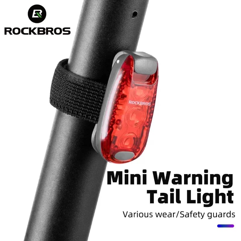 ROCKBROS Bicycle Backlight Warning Helmet Light Back Bag Light Cycling Mini Portable Race MTB Road Light Bike Accessories