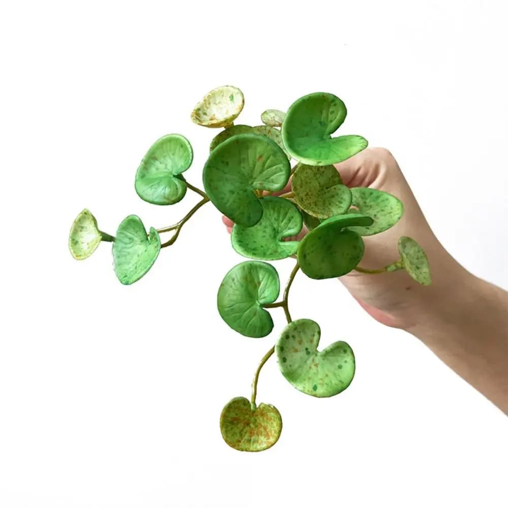NEW Soft Glue Artificial Plant Green Plants Wall Succulent Plants Leaves EVA Wall Hanging Faux Copper Coin Grass Home Office