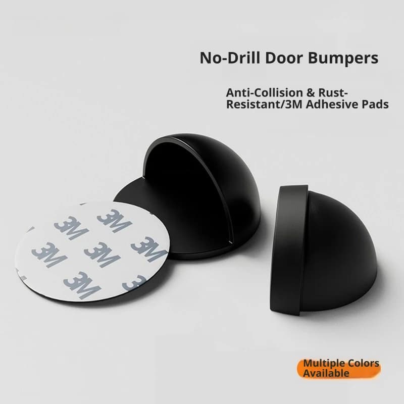 Floor Mounted Turtle Top Door Stopper Silicone Buffer Anti-Collision Silent Bumper with Stainless Steel Base Non-Perforated