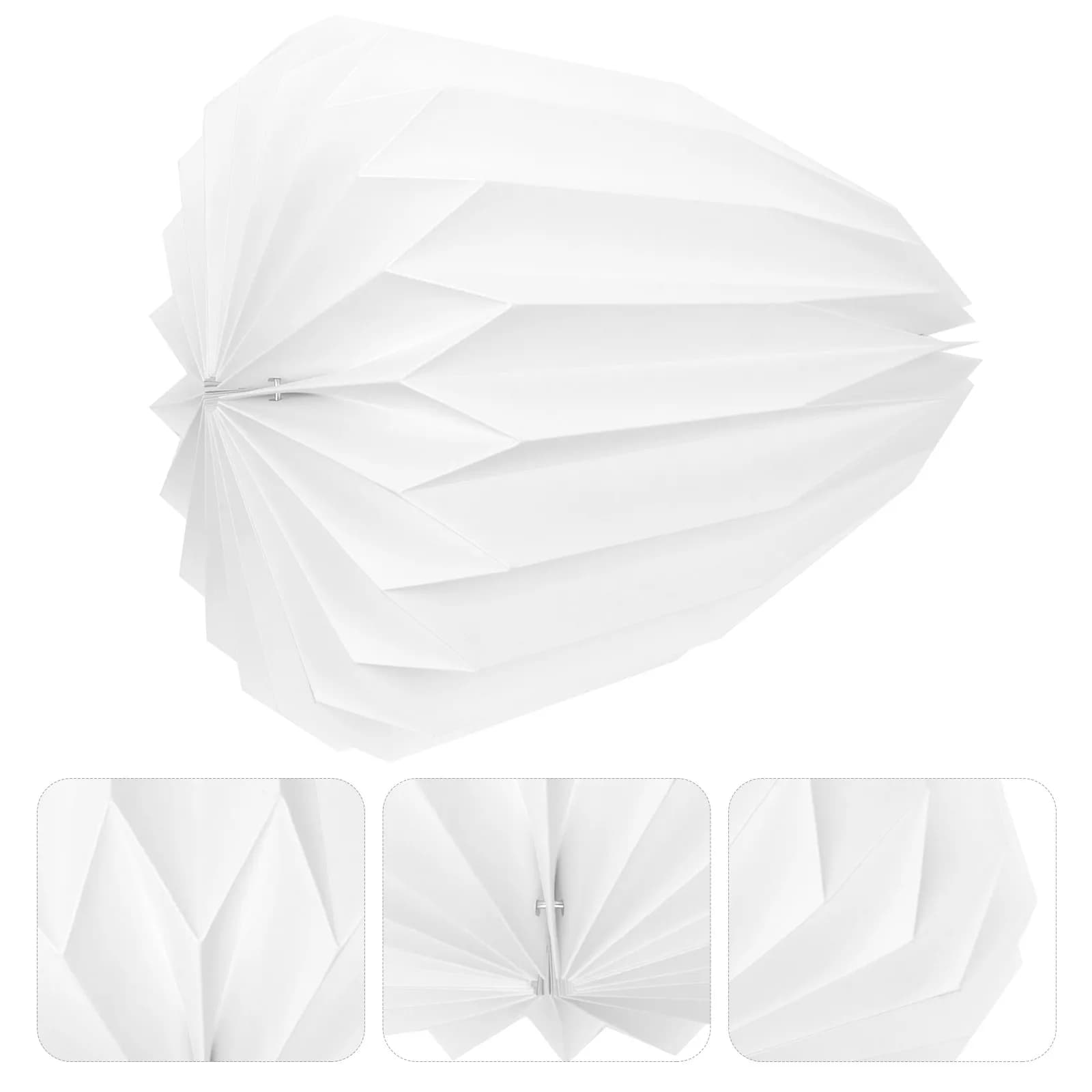 Foldable Paper Lamp Shade Round Origami Pendant Light Cover for Ceiling Wall Desk Lamp Warm Rustic Modern Farmhouse Decor Indoor