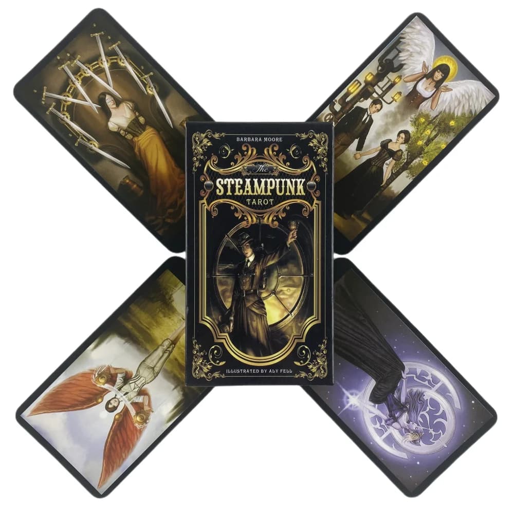 Le carte dei tarocchi Steampunk A 78 Deck Oracle English Visions divinazione Edition Borad Playing Games
