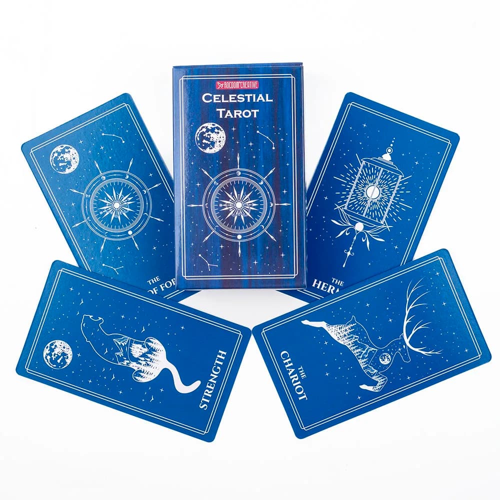 Tarocchi Celesti, pieni di un'atmosfera misteriosa dei corpi celesti e cosmici, Edizione Divinazione, Mazzo di carte da gioco.