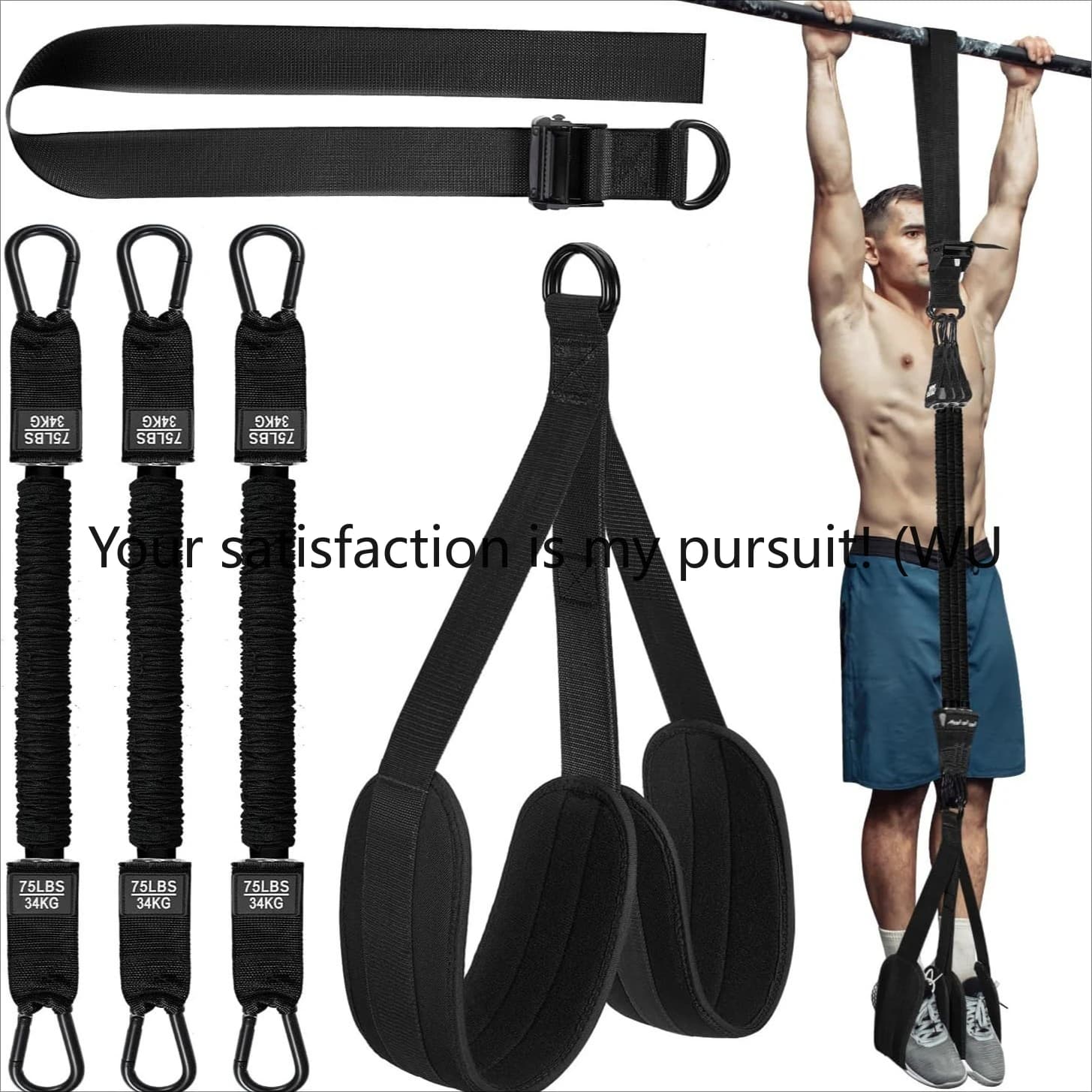 Belt booster pull-up auxiliary belt horizontal bar stretch rope trainer for interior