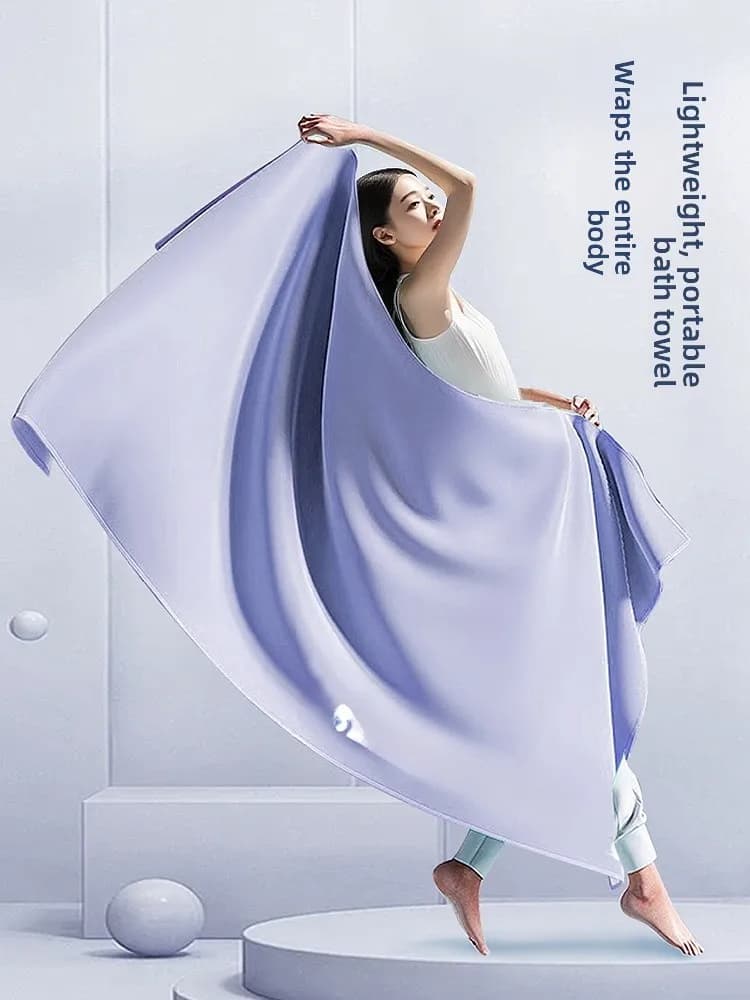 Quick Dry Swimming Towel Fitness Bathrobe Women's Style Sporty Beach Towel Absorbent Adult Towel Portable for Swimming