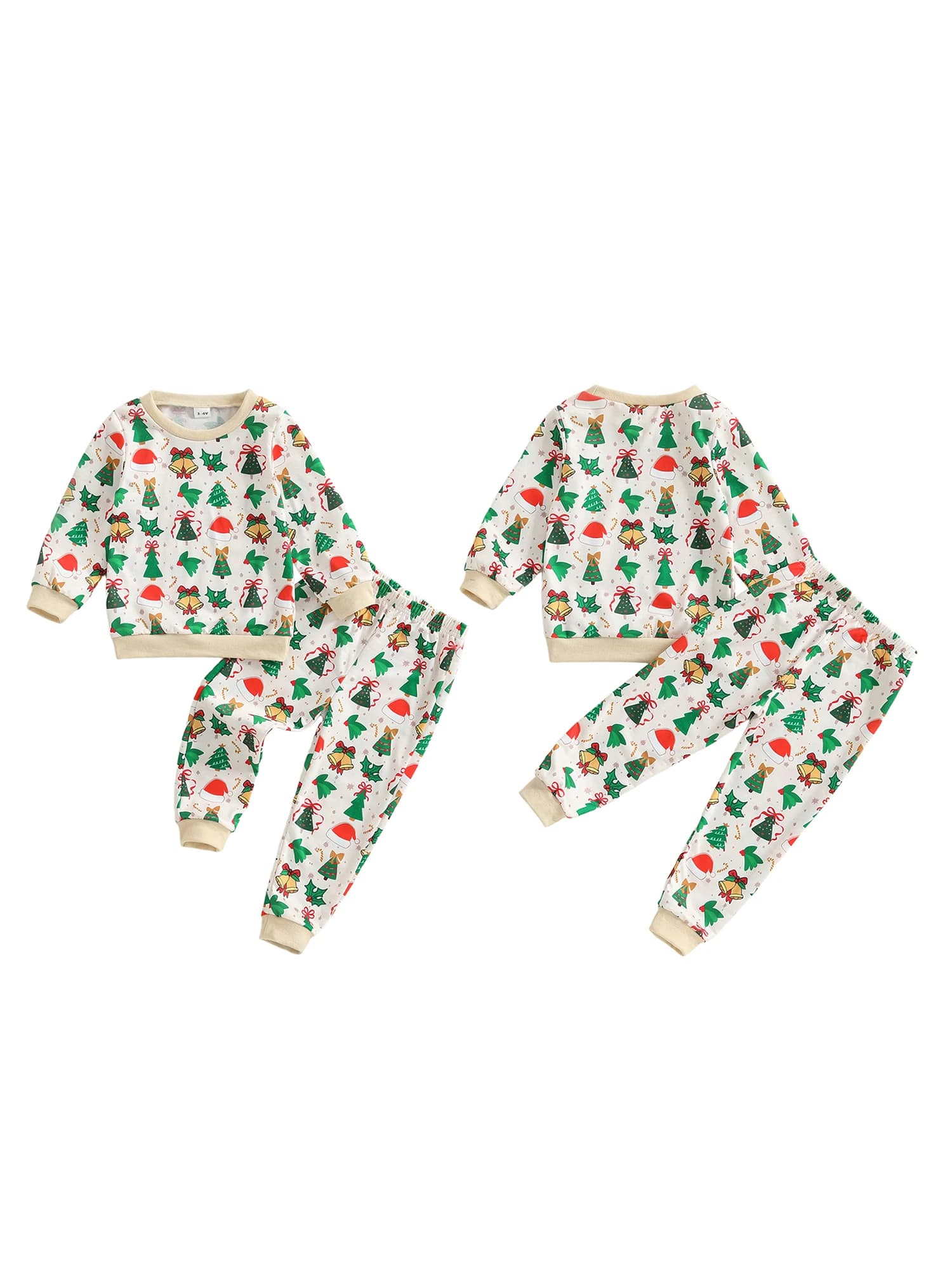 Costume natalizio per neonato, tuta con stampa di Babbo Natale con cappello e calzini, set per outfit natalizio per bambina, 3 pezzi
