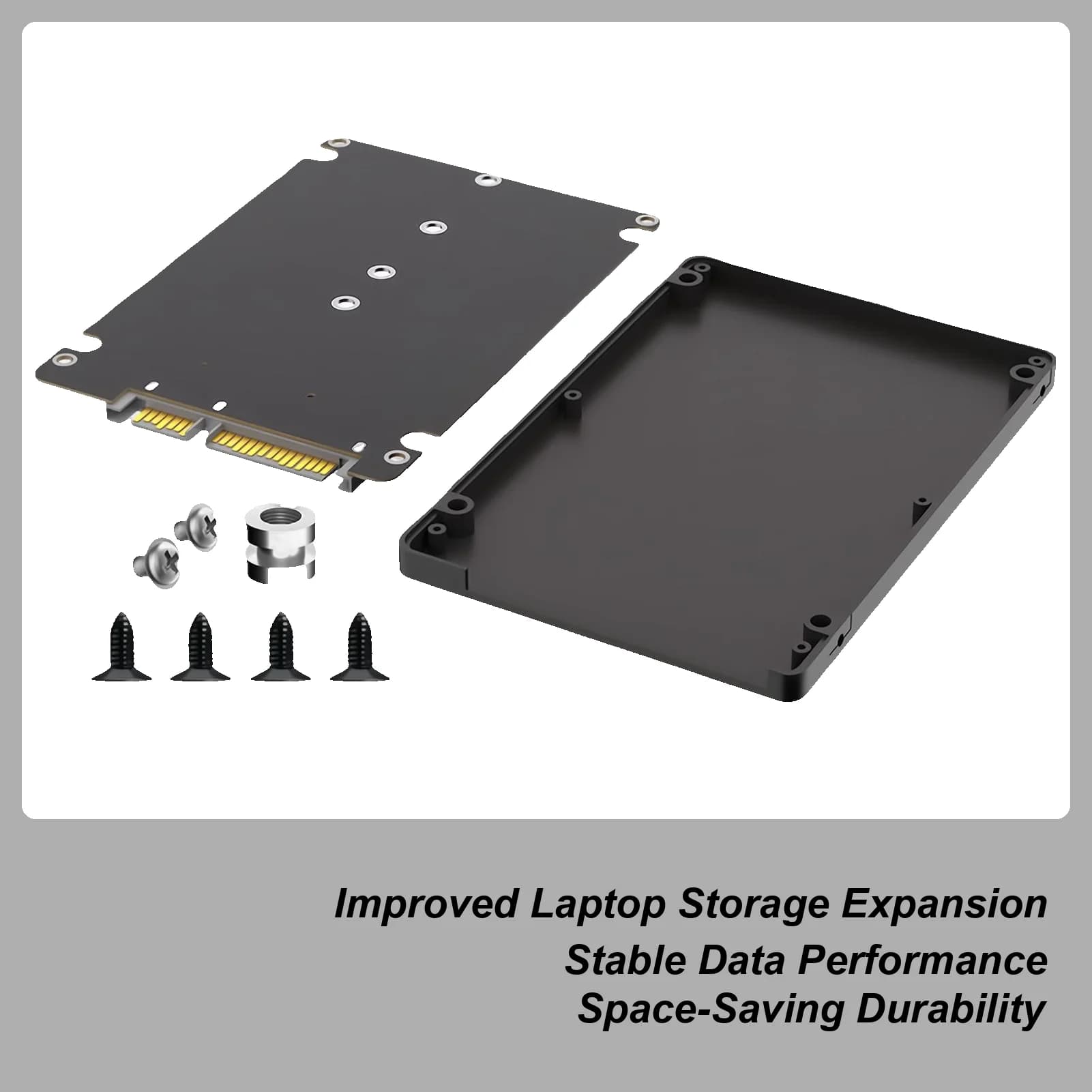 Enclosure per SSD SATA a NGFF M.2 B-Key, Case per Disco Rigido da 2,5 Pollici, Sostituzione HDD Esterno Plug-and-Play