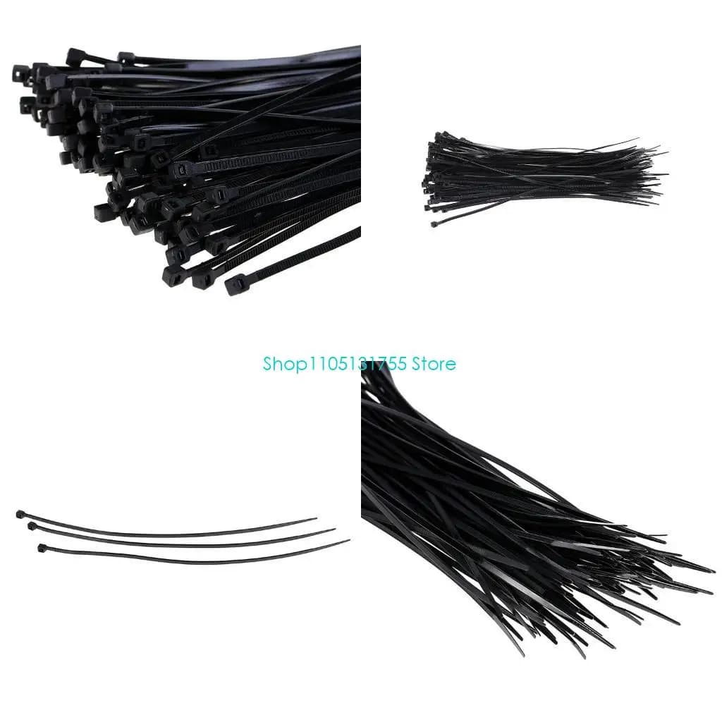 K0EF Fascette per cavi da 100 pezzi per bicicletta in nylon con chiusura automatica 3x200mm Zip Wire Strap multifunzionale