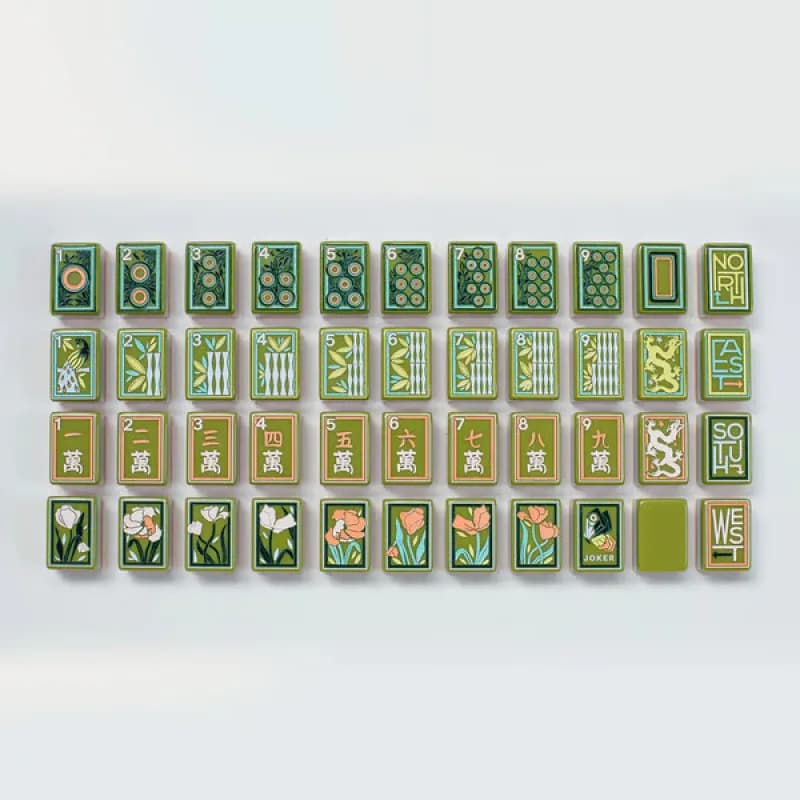 Set di Tessere Mahjong Dipinte a Mano, Kit Premium in Acrilico per Gioco Cinese e Americano, Set da Viaggio Portatile per Feste in Famiglia