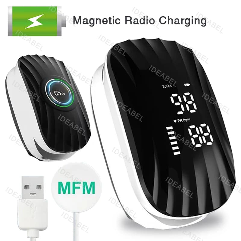 Rechargeable Magnetic Radio Digital finger monitor Oximeter for Oxymeter Clip for finger Oxymeter Monitor for Adult Home Health