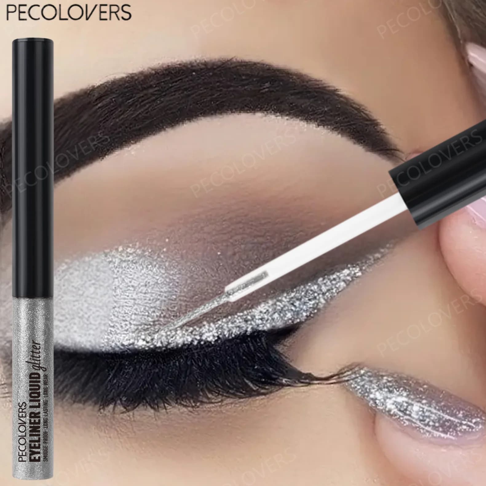 Eyeliner Liquid Beaded and Diamond, Eyeliner Sparkling, Polished Finishing, Waterproof Makeup