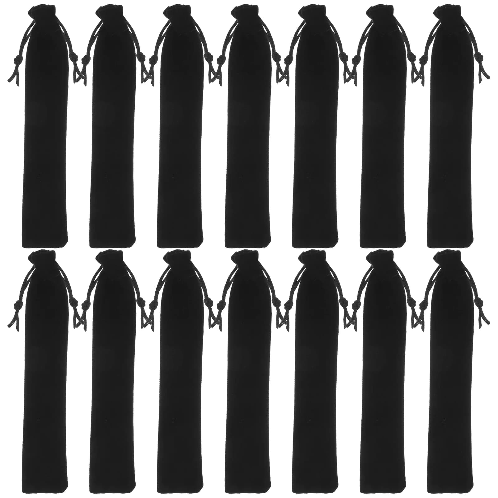 Borsa con coulisse da 25 pezzi custodia per penna custodia per penna custodia per matita regalo borsa per la conservazione forniture per ufficio scolastico (nero)