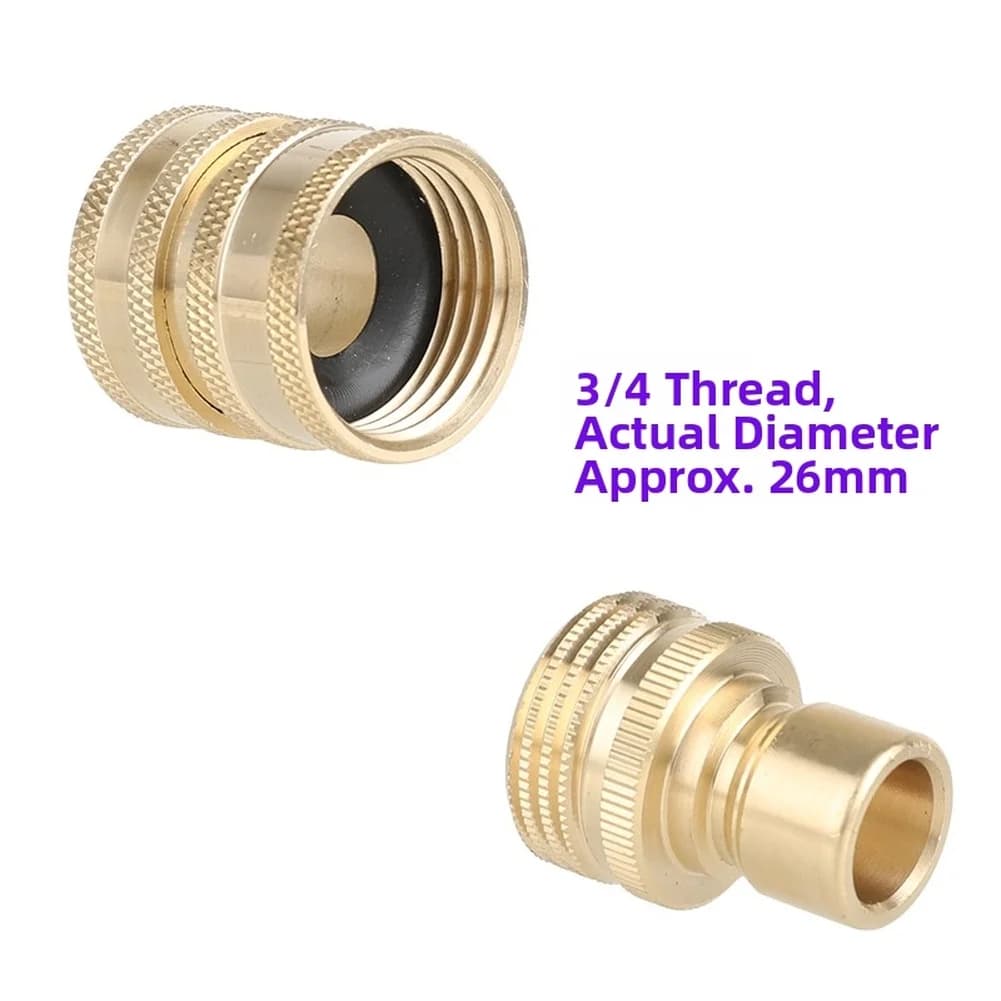 3000psi 3 4 Brass coupling for garden irrigation Mechanism push-to-connect Installation without tools for garden hoses