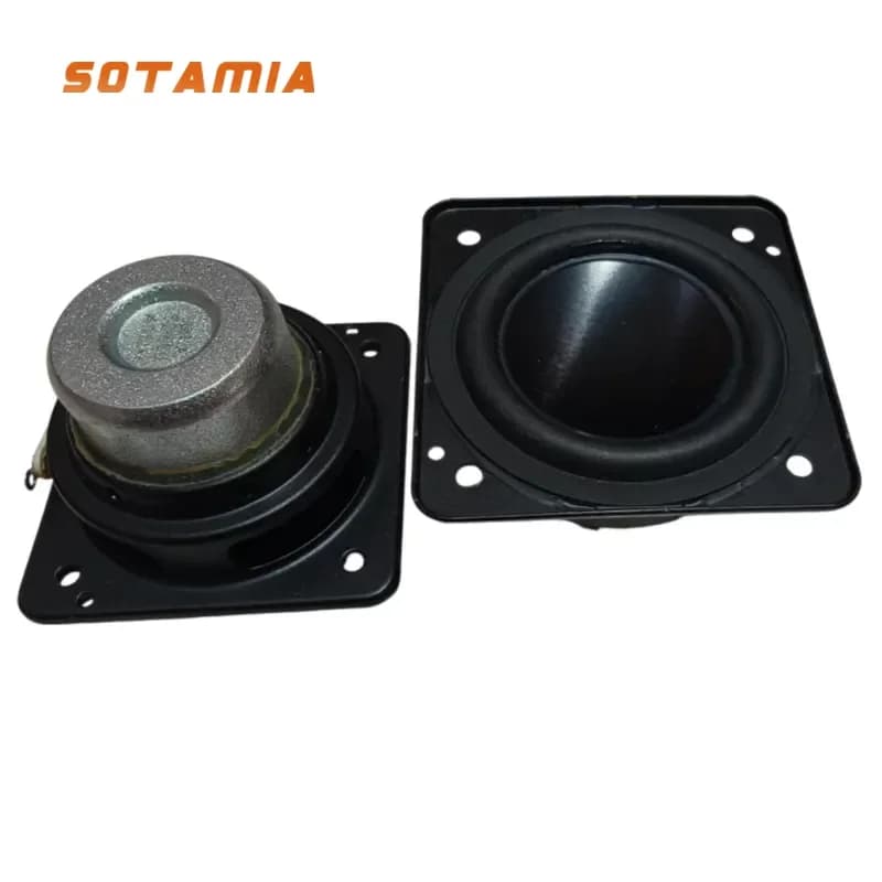 SOTAMIA 2 pezzi Altoparlante full-range da 1,75 pollici 4 Ohm 10W con magnete grande HIFI per altoparlante Bluetooth JBL Flip4 48x48mm