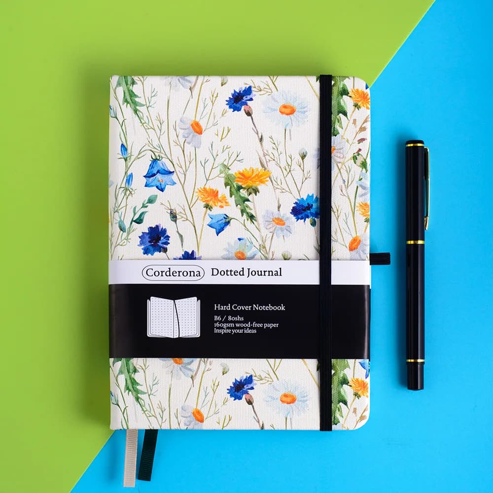 Floral B6 Bullet Dotted Journal School Business Sketchbooks 160gsm Thick Bujo Hard Cover Notebook