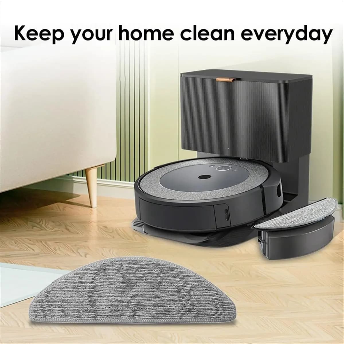 Accurate - 10 pezzi di panni per mop per iRobot Roomba Combo I5, I5+,J5, J5+ Robot aspirapolvere in microfibra lavabile e riutilizzabile