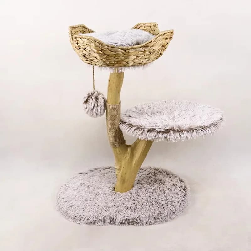 Forniture per animali all'ingrosso sisal cat climbing house modern cat climbing tower wood cat tree