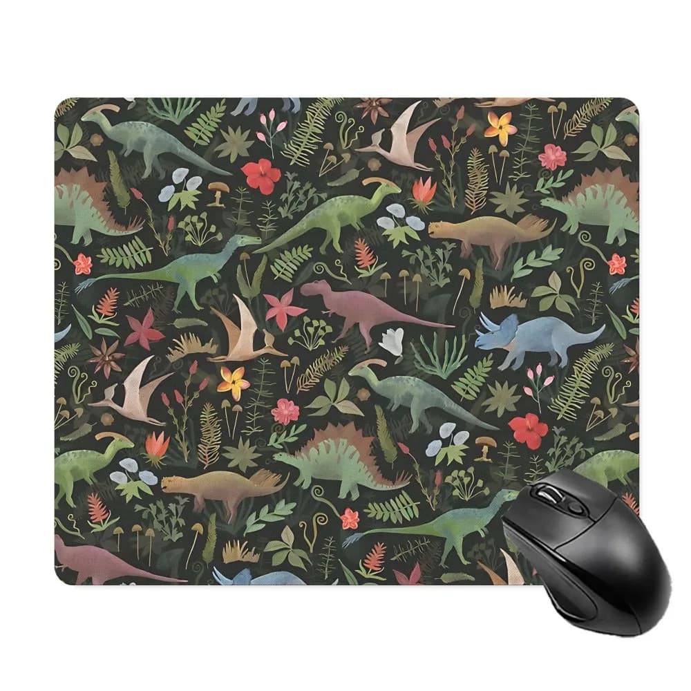 Tappetino per mouse con motivo dinosauro, tappetino da scrivania antiscivolo, base in gomma per PC, laptop, ufficio, giochi
