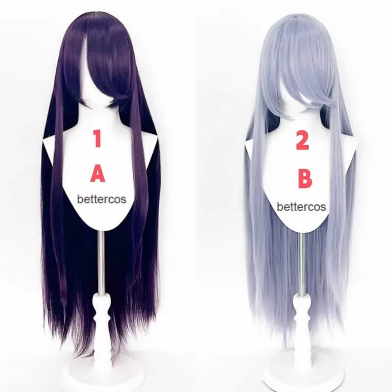 Parrucca cosplay lunga diritta da 100 cm compatibile universale Omopinenet capelli sintetici resistenti al calore solidi parrucche per feste Anime Colorx;3,v'