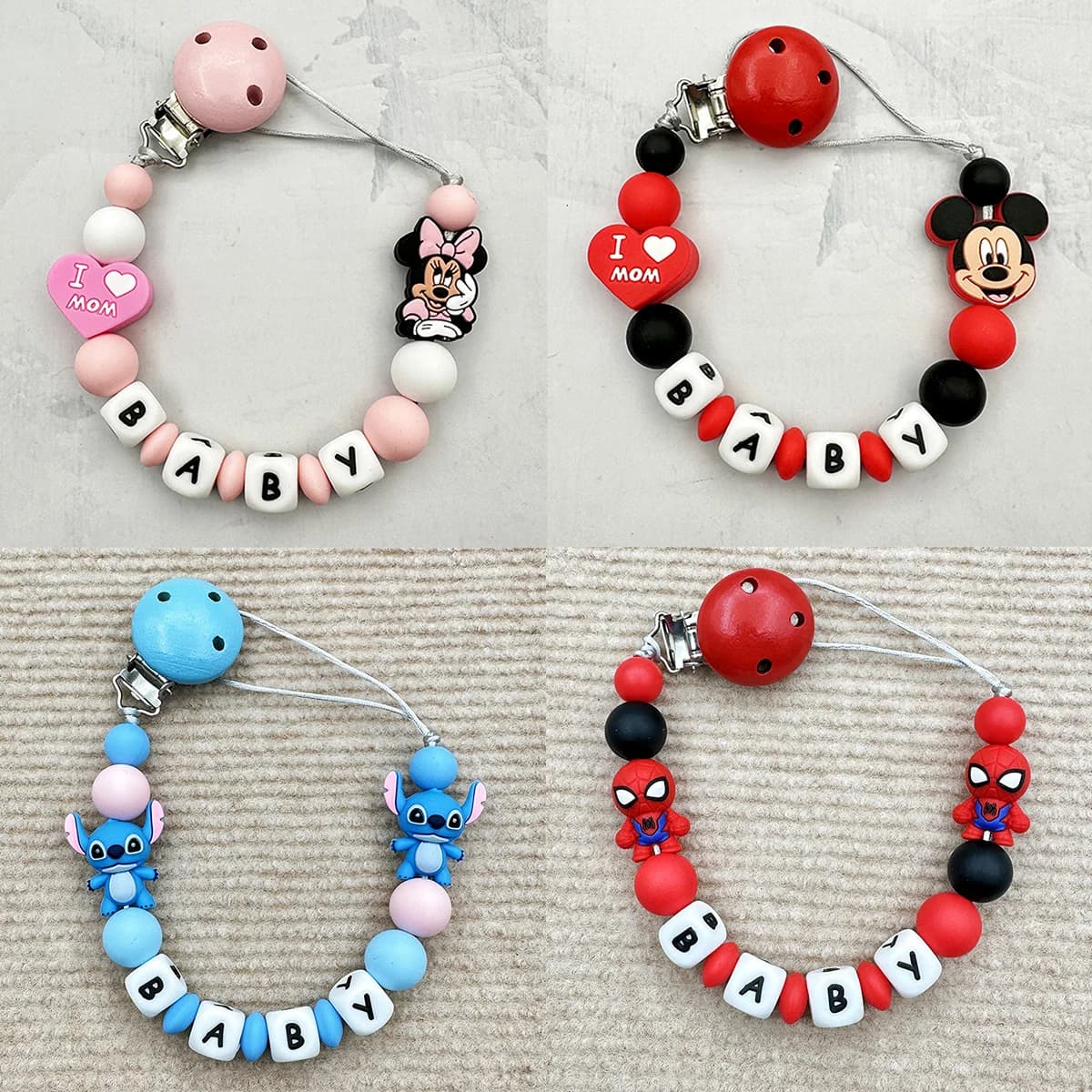 Customized Pacifiers Name Letter FOR Baby Pacifiers Silicone Pendant Pacifier Clips Holder Teether Baby Toy Gifts