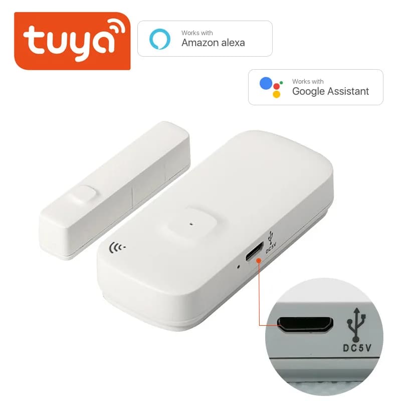 Graffiti Smart Wireless Door Magnetico Wifi Allarme antifurto Porta intelligente per uso domestico Ricarica USB magnetica Ottieni stato dinamico