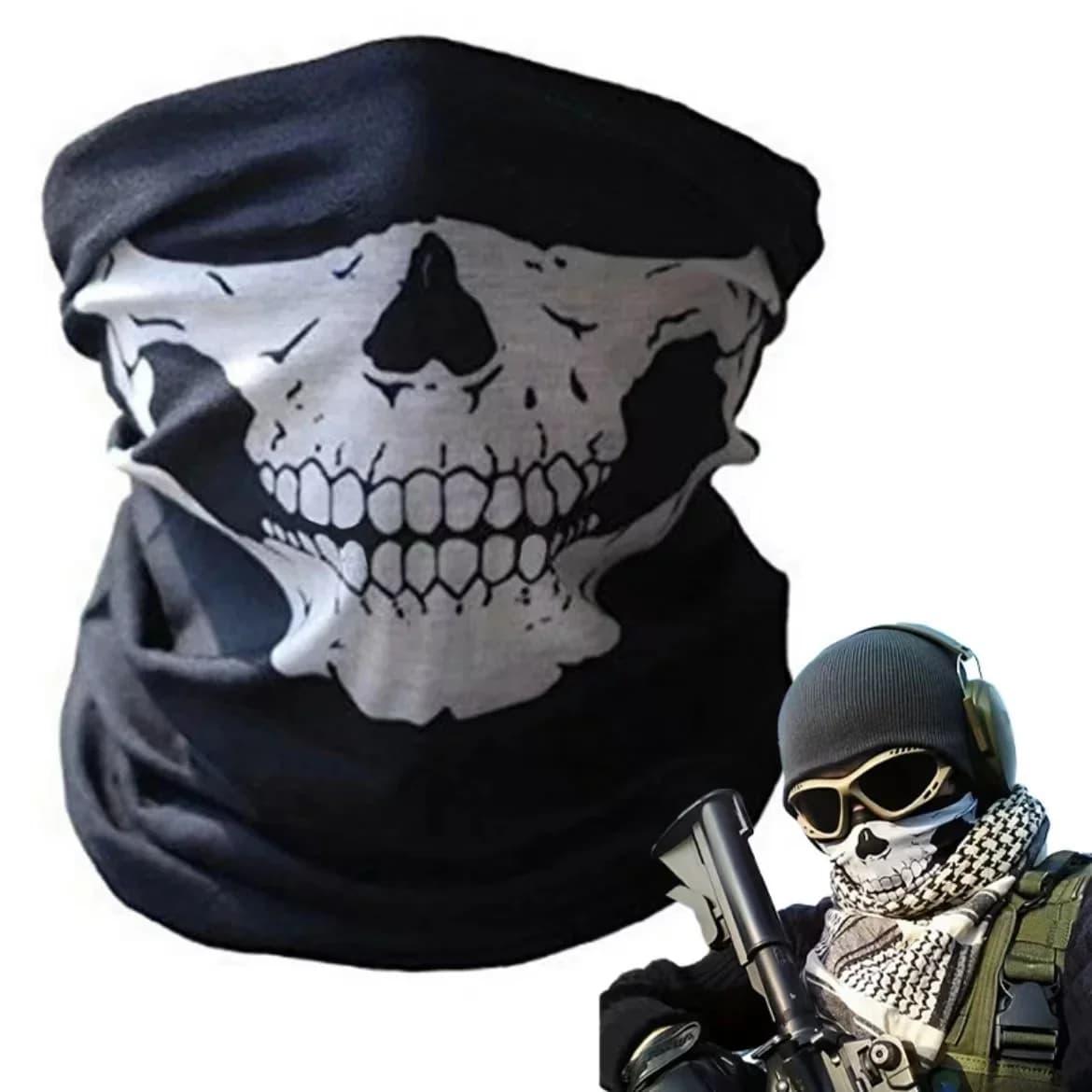 Casco da bicicletta Cappuccio Bandana Sciarpa Traspirante Antivento Teschio Uomo Passamontagna Maschera da sci Berretti da ciclismo Snowboard Copertura per il viso Moto
