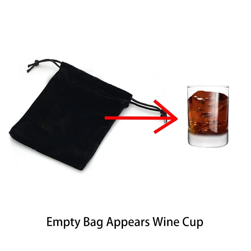 La borsa vuota appare la tazza di vino Magic trick Sure Shot By Scott A Cup apparendo Stage Magic Close Up Magic puntelli magici professionali