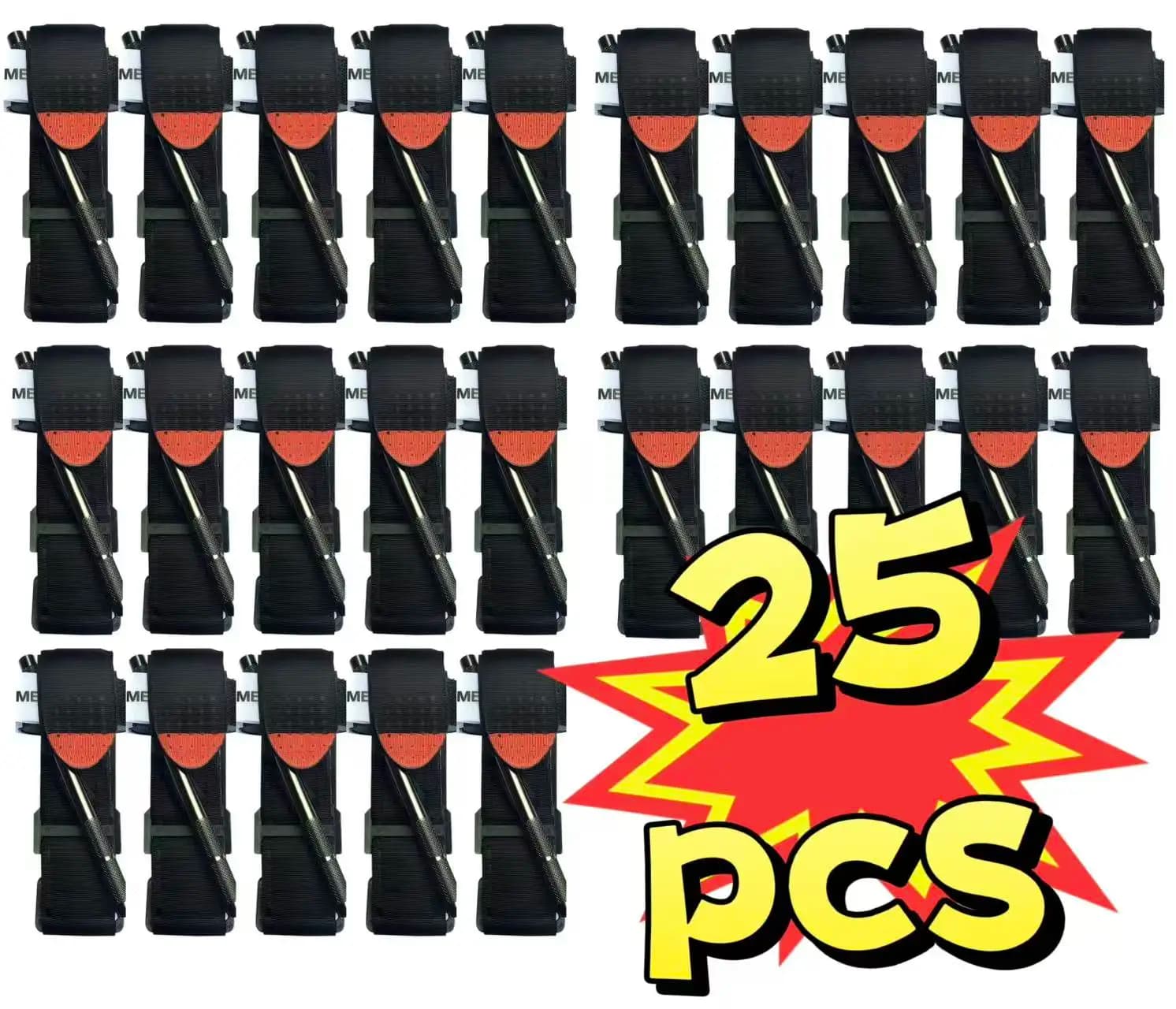 95cm/75cm/65cmMetal Aluminum Rod Tourniquet Tactical Survival Hemostasis Upgrade Repeated Use Strengthen Tourniquet 25/10/5 pcs