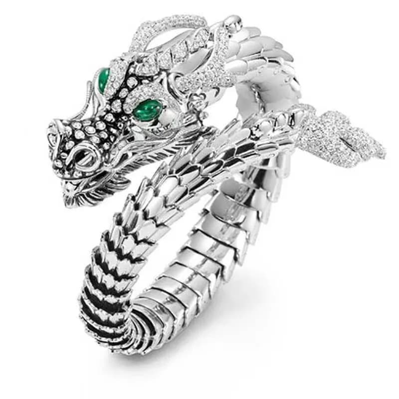 Anelli a snodo drago vintage Moda uomo Punk Faraone egiziano Hip Hop Anello drago regolabile Accessori Anelli Goticos