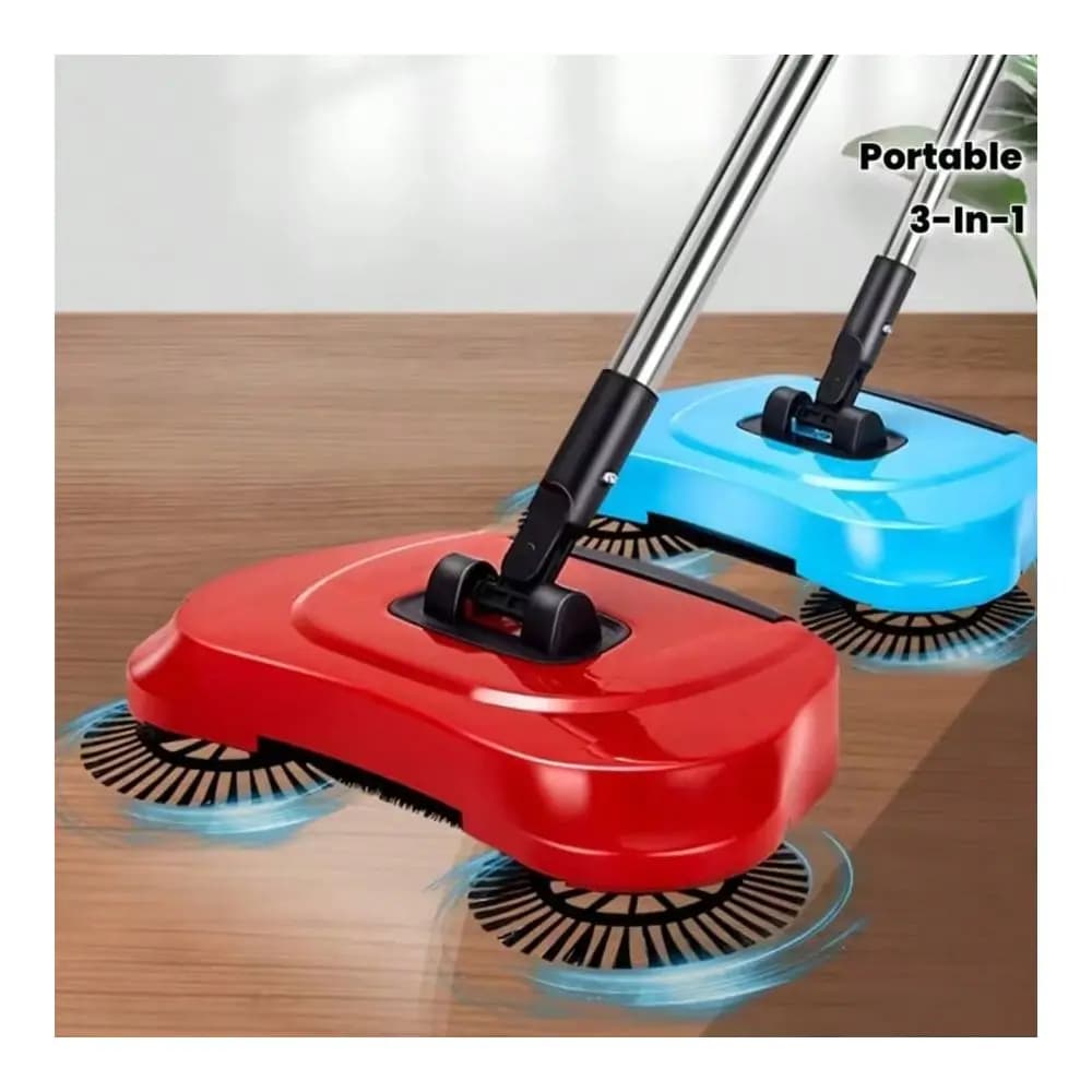 Set, 3In1 Multifunctional Manual Push Sweeper, NonElectric Vacuum, Lazy Hand Push Broom And Mop, Debris, Pet Hair, And Dust Rem