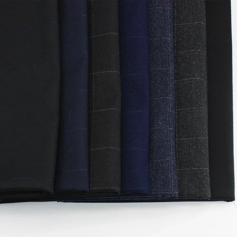Solid Color Plaid Brushed Elastic Suit Fabric Autumn Winter Spring Men's Women's Top Clothing Pants Dress Waistcoat Sewing Cloth