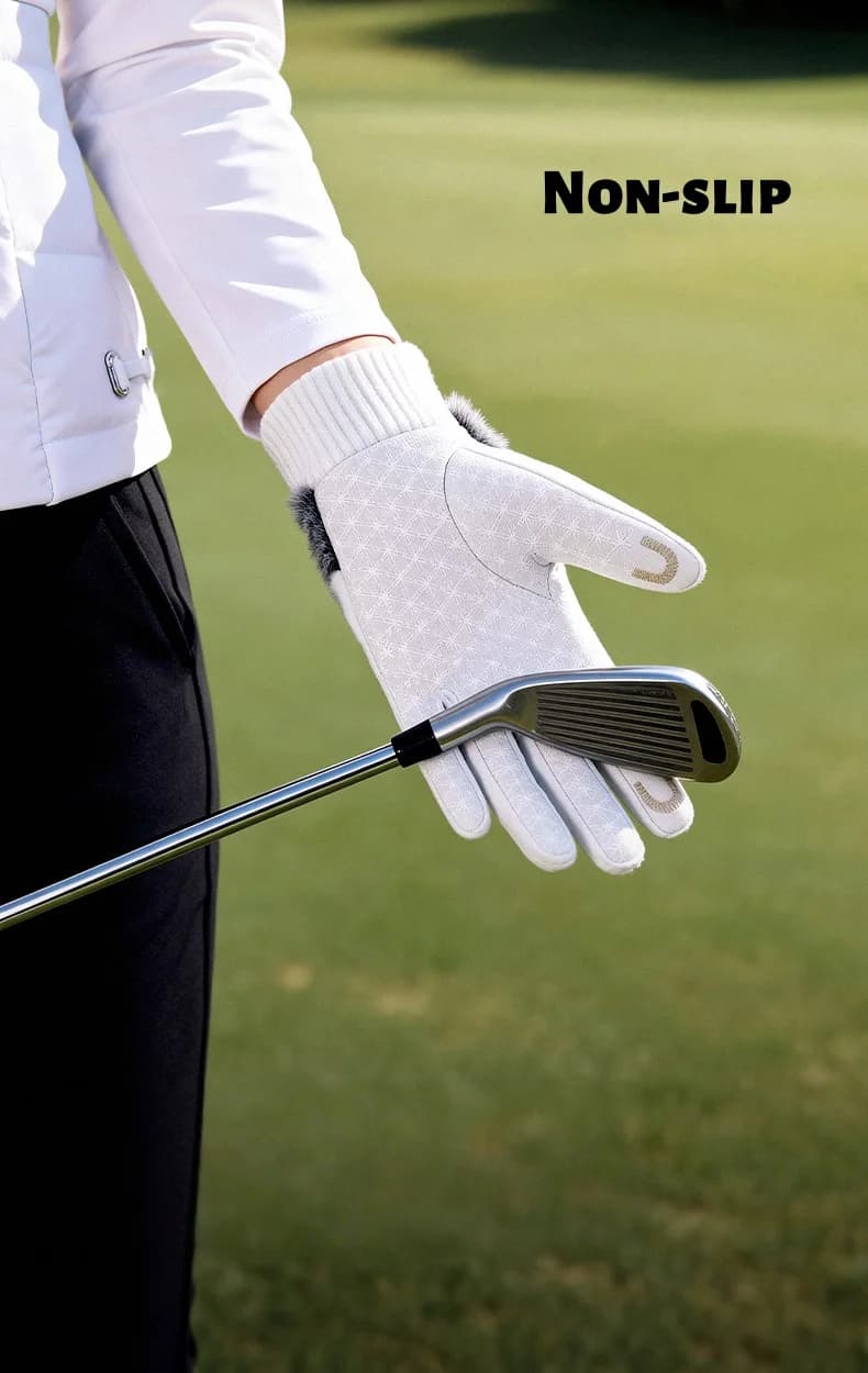 Guanti da golf alla moda da donna, guanti antivento e resistenti al freddo, guanti da ciclismo da uomo con fodera in pile antiscivolo sul palmo