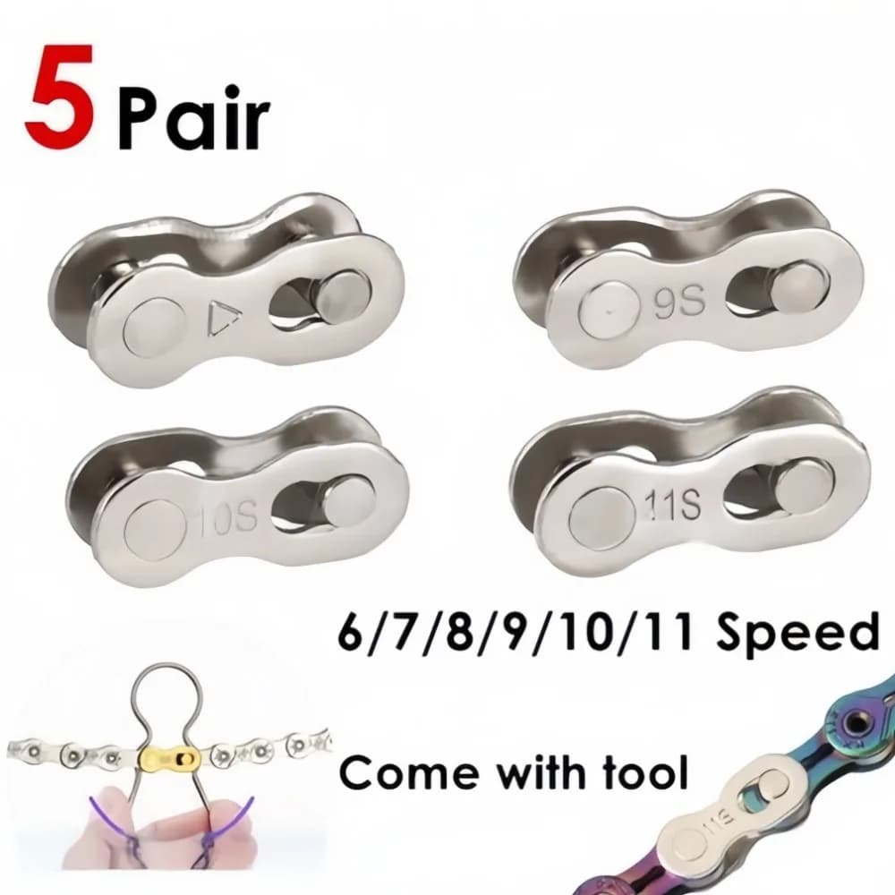 5pair 6/7/8/9/10/11 Speed Bicycle Chain Metal Connector Lock Quick Link Bike Buckle Joint Buckle Master for Cycling Accessories