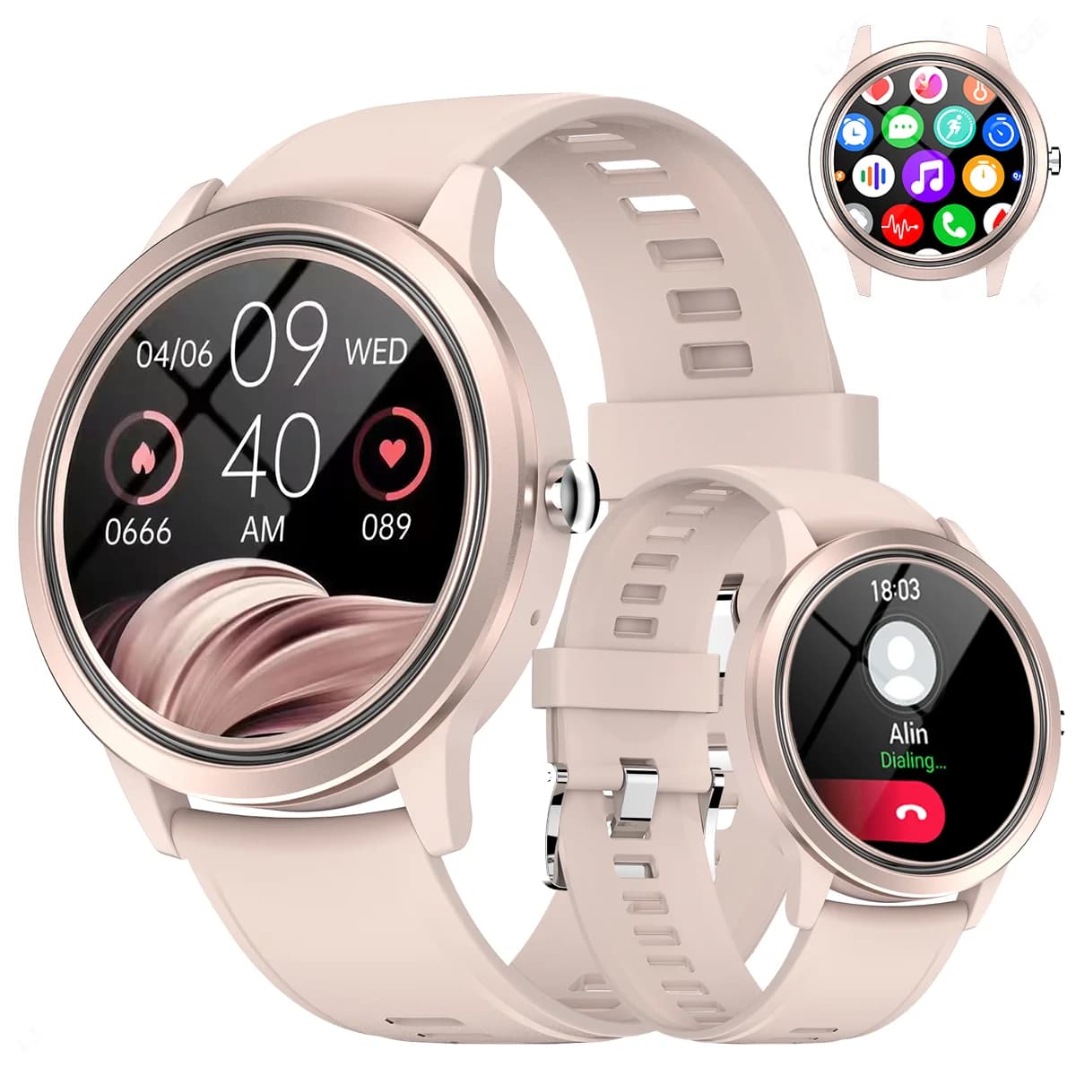 LIGE Per Xiaomi Android Moda Donna Smart Watch 360*360 Schermo HD Frequenza cardiaca Quadrante personalizzato Orologio Chiamata Bluetooth Smartwatch Nuovo