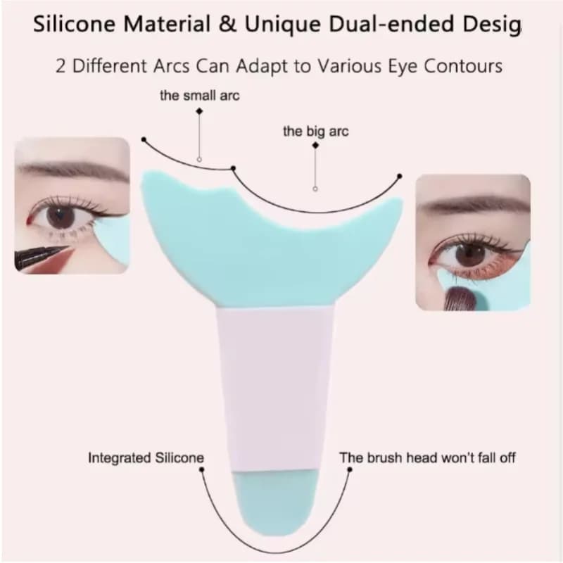 Applicatore Multifunzione in Silicone per Mascara e Ciglia, Strumento di Protezione Riutilizzabile, Cuscinetti Guida per Ciglia e Ombretto per un Applicazione Perfetta del Trucco