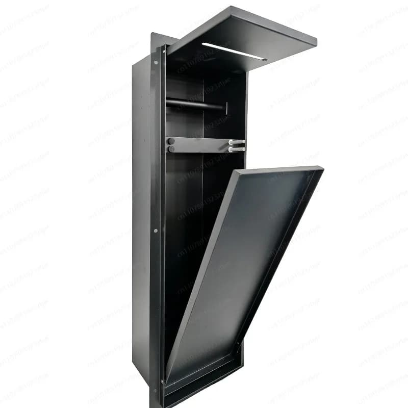 304 Stainless Steel Hidden Tissue Box & Toilet Brush Niche, Recessed In-Wall Storage for Modern Bathroom