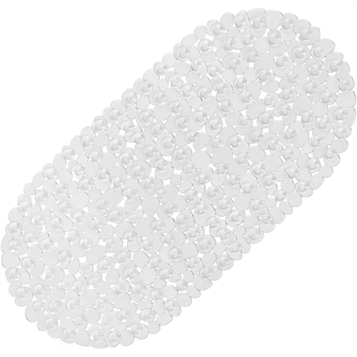 Tappetino da Bagno Antiscivolo con Ventose, Fori di Drenaggio per Doccia, Vasca, Lavabile in Lavatrice, Senza BPA, Ovale 27x14 Pollici