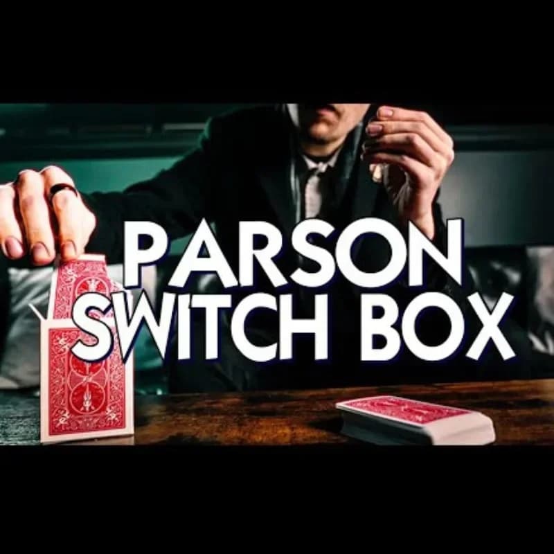 Parson Switch Box (Rosso/Blu) di Davey Rockit Trucchi magici Carta Magia Mago Close Up Illusioni di strada Espedienti Mentalismo Puntelli